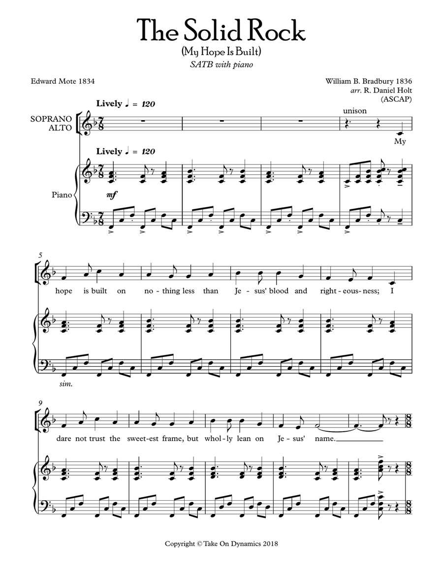 The Solid Rock The Solid Rock 4-Part scores gallery preview page 1
