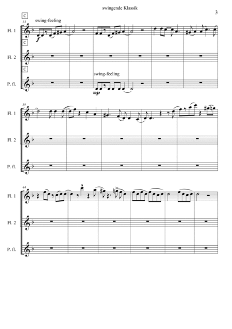 Swingende Klassik / swinging classic Small Ensemble scores gallery preview page 5