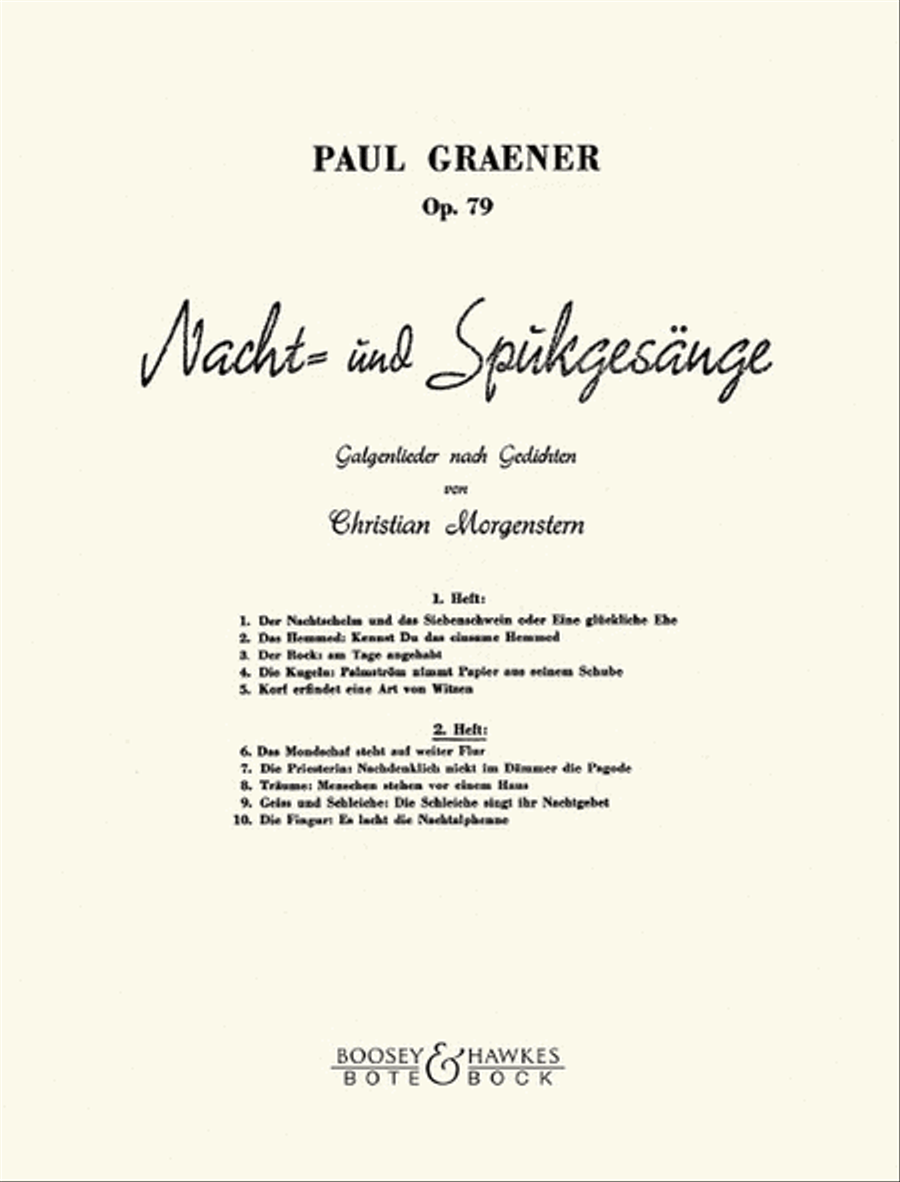 Nacht- und Spukgesange op. 79 Band 2 Medium Voice scores gallery preview page 1