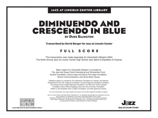 Book cover for Diminuendo and Crescendo in Blue: Score