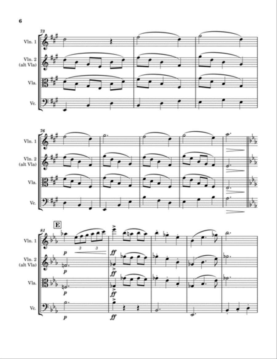 Good Omens (theme) String Trio scores gallery preview page 6