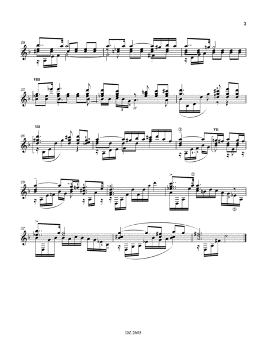 Prélude et nocturne Prélude et nocturne Classical Guitar scores gallery preview page 3