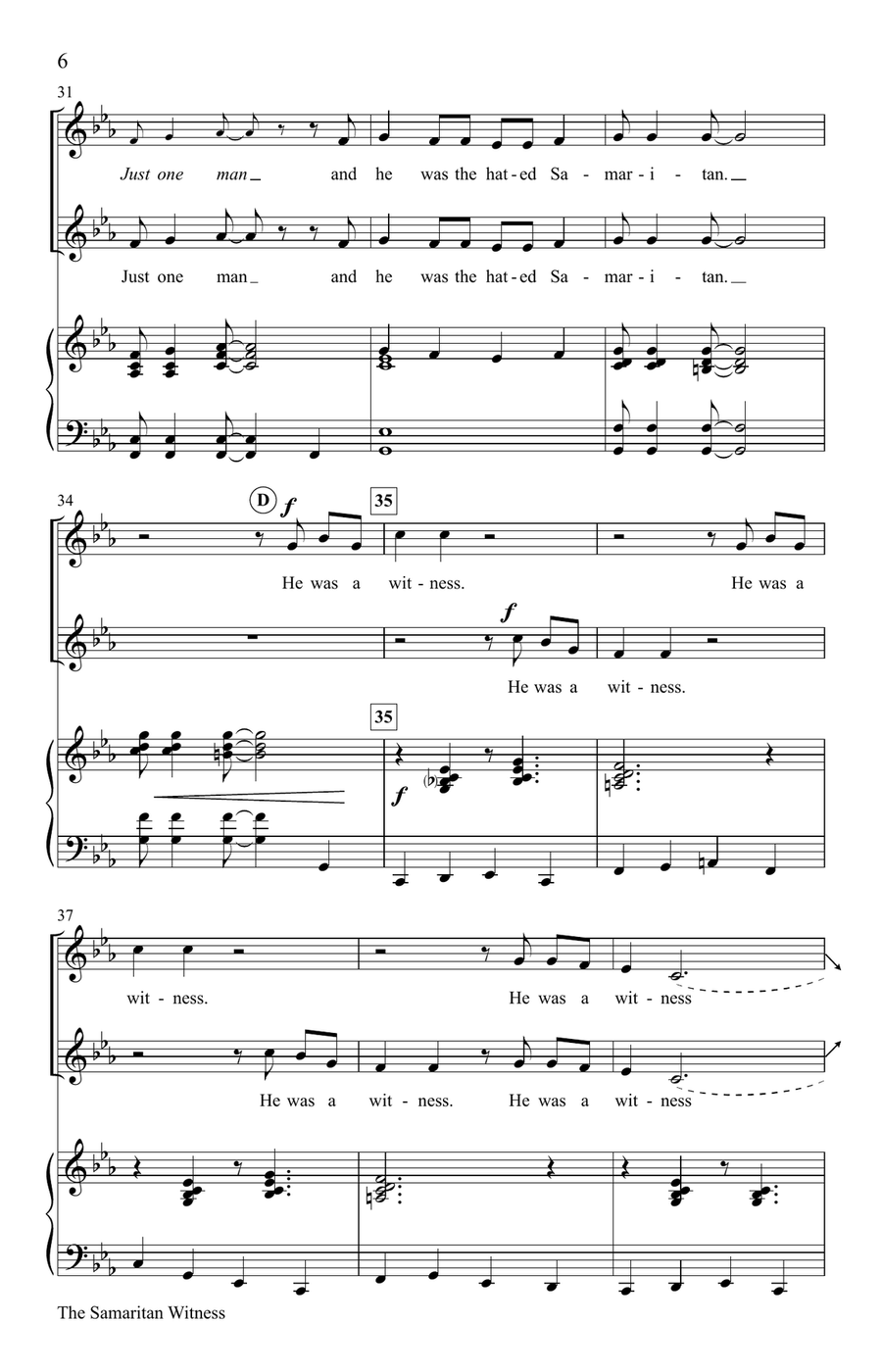 The Samaritan Witness (Digital) Unison Choir scores gallery preview page 5
