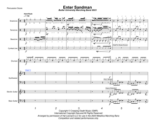Enter Sandman - Score Only