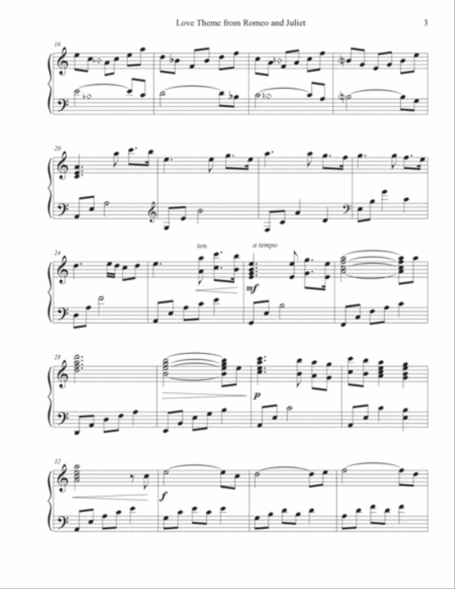 Romeo And Juliet (love Theme) Celtic Harp scores gallery preview page 3