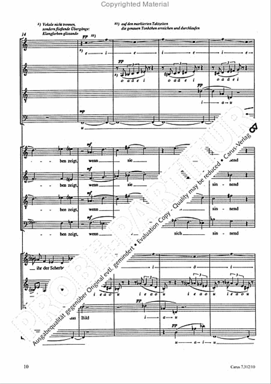 Variationen mit Celan-Gedichten III 4-Part scores gallery preview page 11