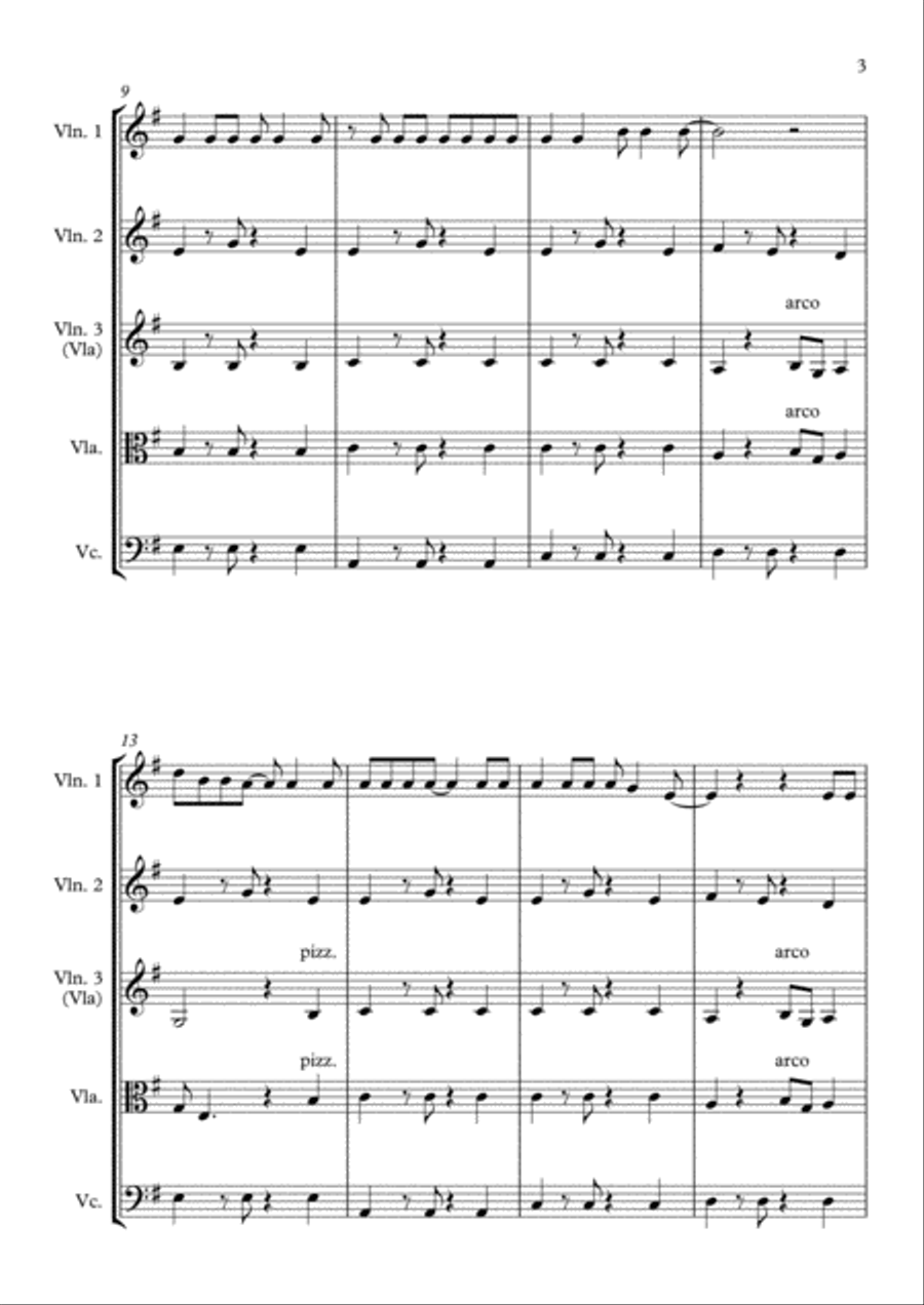 Shape Of You String Quartet scores gallery preview page 3