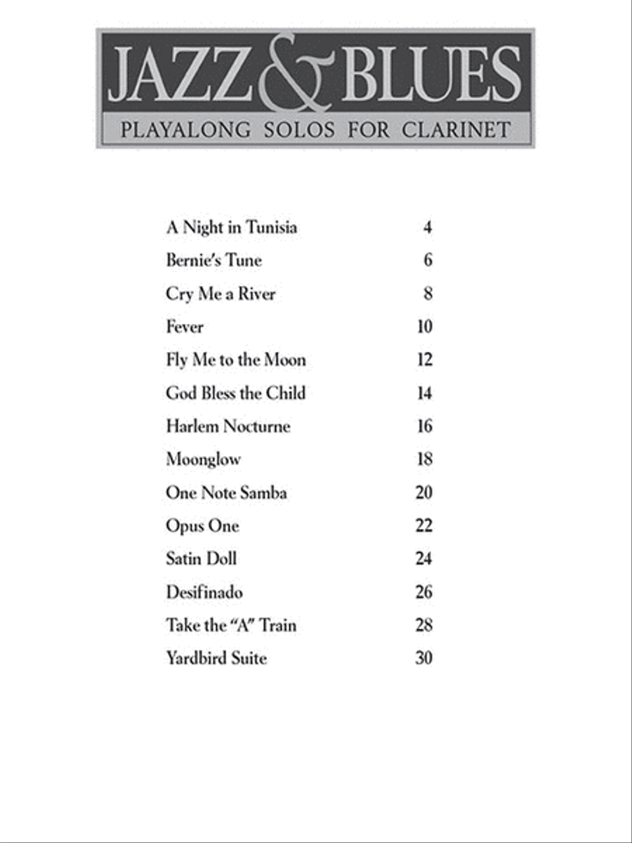 Jazz & Blues Clarinet Solo scores gallery preview page 2