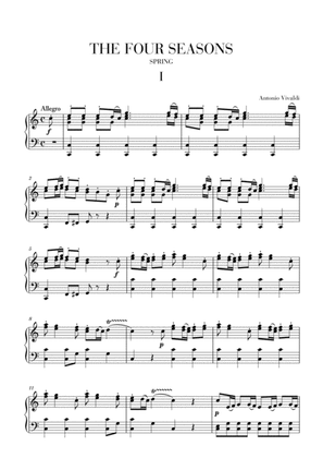 VIVALDI: The Four Seasons - Spring - 1st mov. - Intermediate Piano