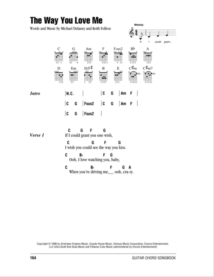 The Way You Love Me Acoustic Guitar scores gallery preview page 1