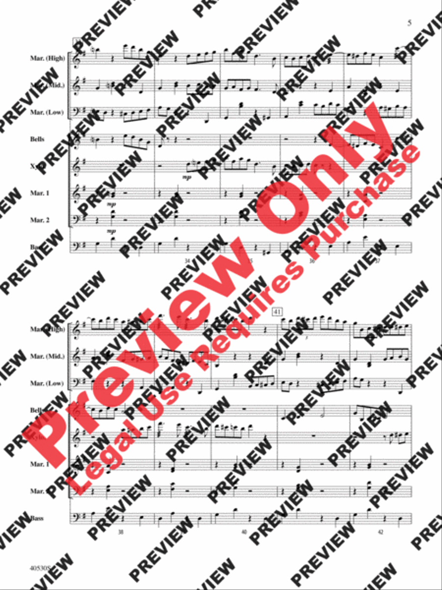 Por Una Cabeza Percussion Ensemble scores gallery preview page 14