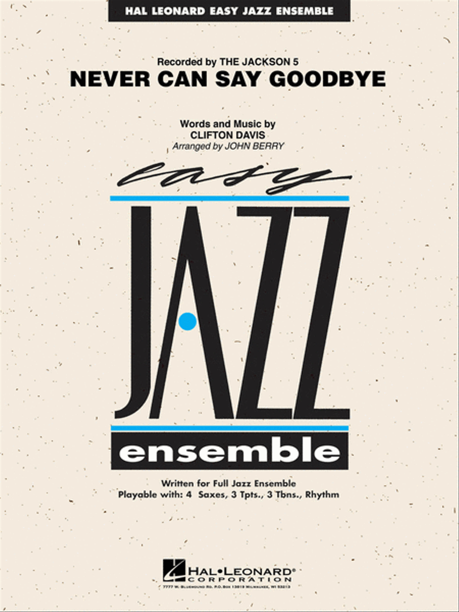 Never Can Say Goodbye Jazz Ensemble scores gallery preview page 1