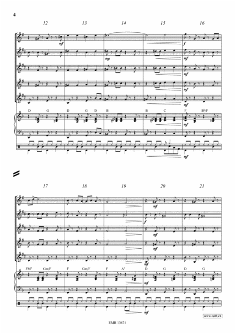 I Got Plenty O' Nuttin' Saxophone Quintet scores gallery preview page 4