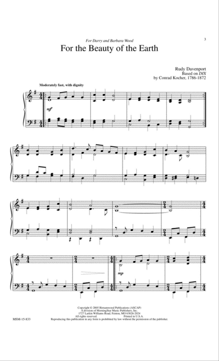 Morning Has Broken Easy Piano scores gallery preview page 3