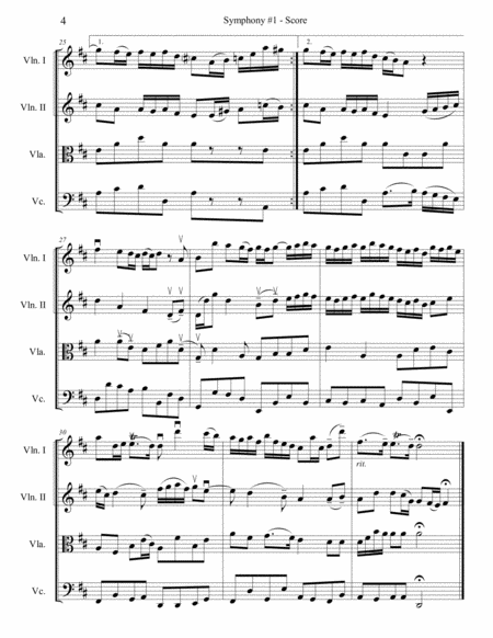 Boyce Symphony #1 (1st Mvt.) for String Quartet image number null