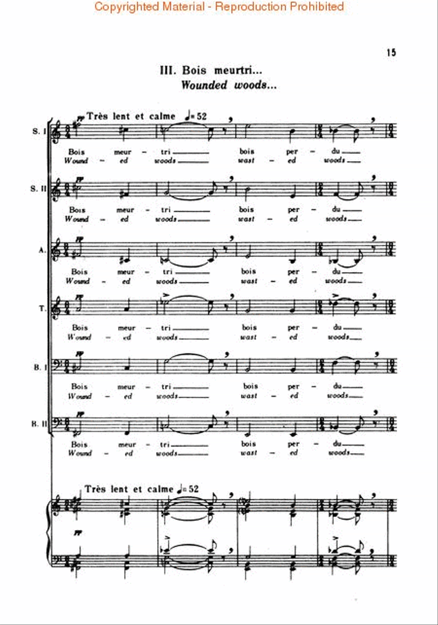 Un Soir de Neige (A Night of Snow) SSATBB scores gallery preview page 3