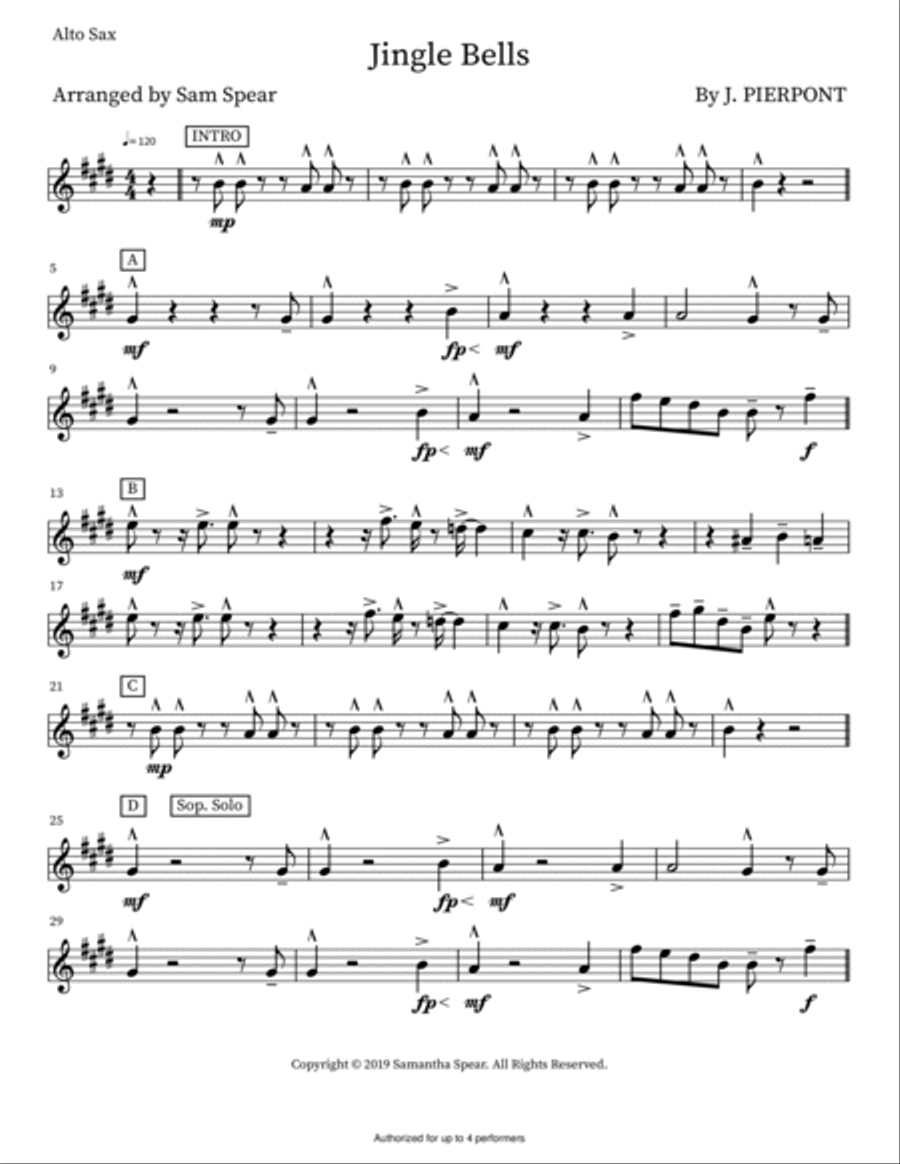 Jingle Bells Small Ensemble scores gallery preview page 6