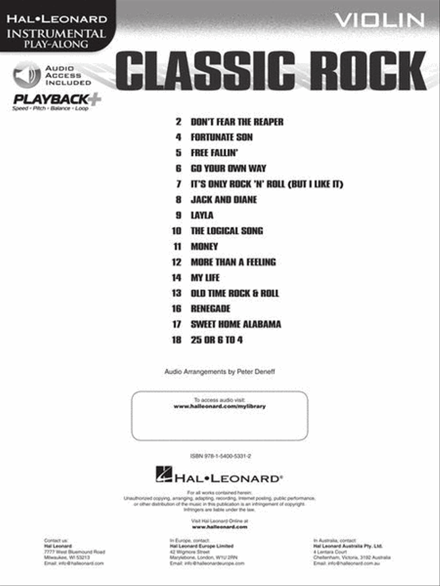Classic Rock Violin scores gallery preview page 3