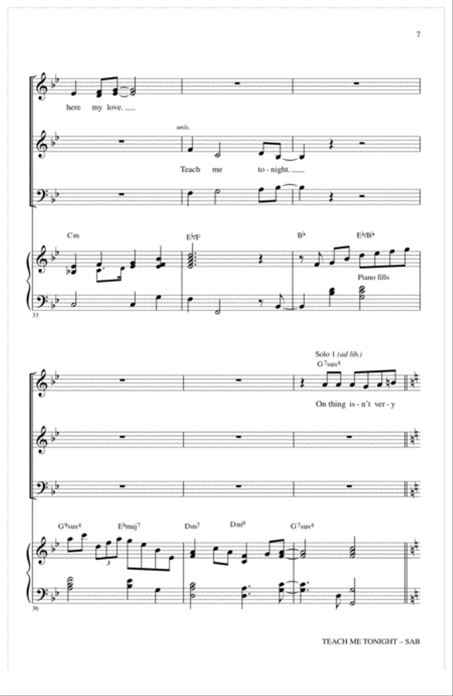 Teach Me Tonight Teach Me Tonight 3-Part scores gallery preview page 5