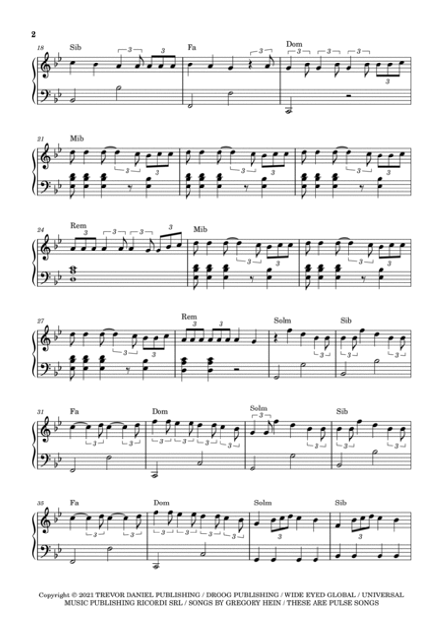 Malibu Easy Piano scores gallery preview page 2