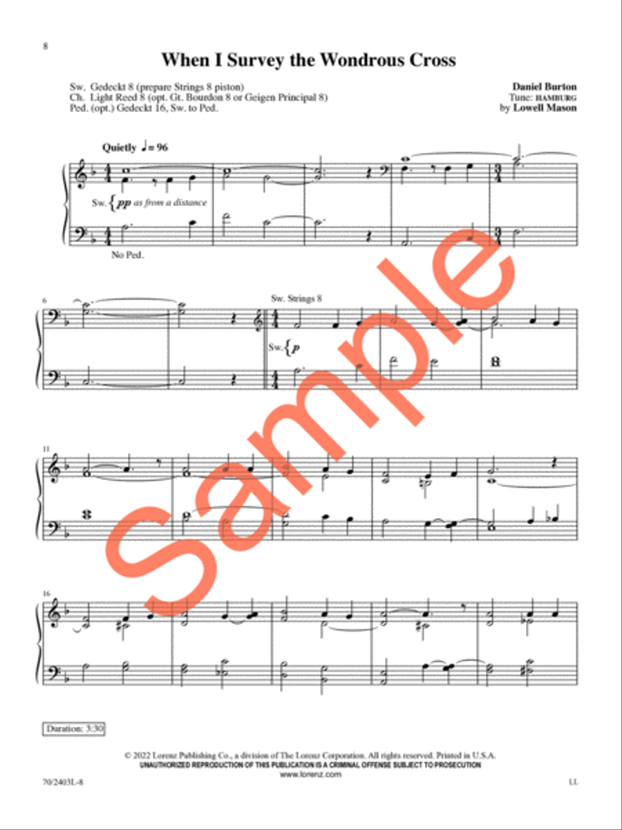 A Treasury of Hymns, Vol. 2 Organ Solo scores gallery preview page 8
