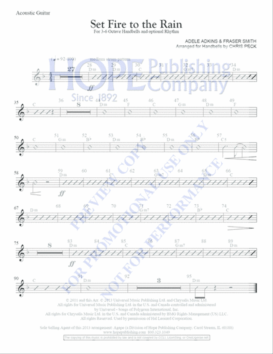 Set Fire to the Rain by Adele Adkins 5-Octaves - Sheet Music page 2