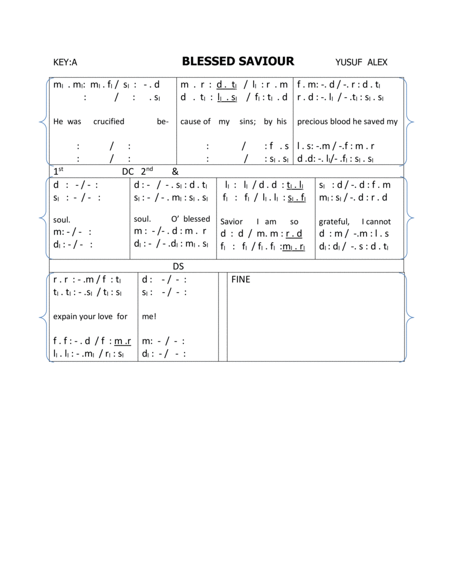 Blessed Saviour 4-Part scores gallery preview page 1
