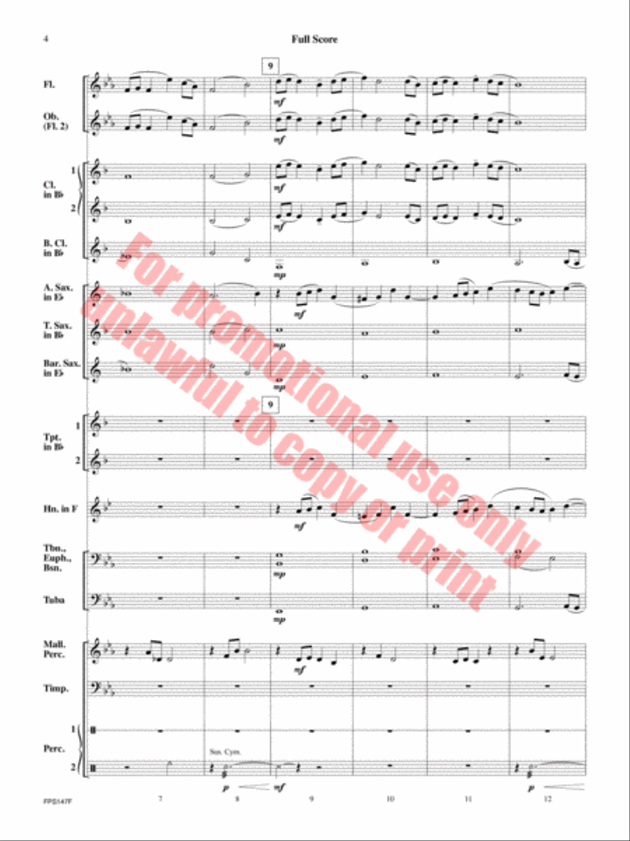 Angel Echoes Concert Band scores gallery preview page 5