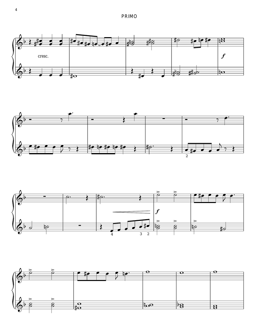 One One Piano Duet scores gallery preview page 4