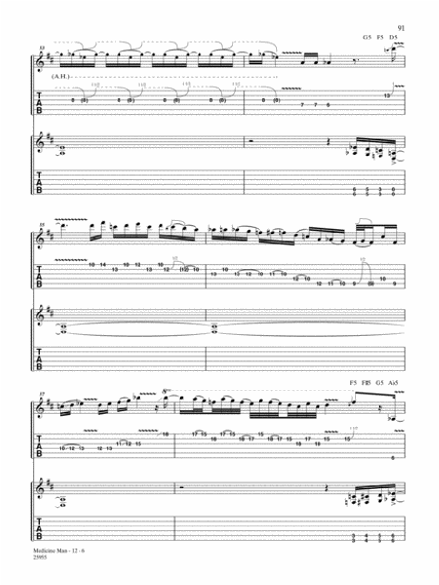 Medicine Man Medicine Man Guitar Tablature scores gallery preview page 6
