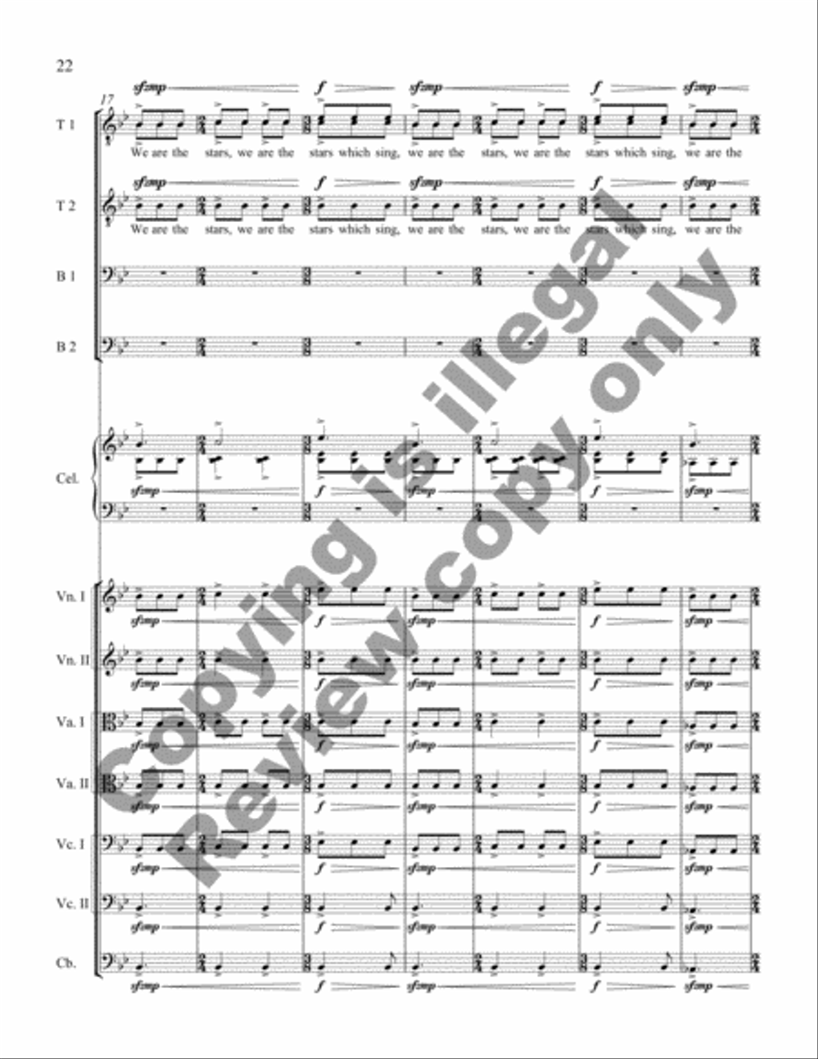 Stargazing (TTBB Full Score) TTBB scores gallery preview page 17