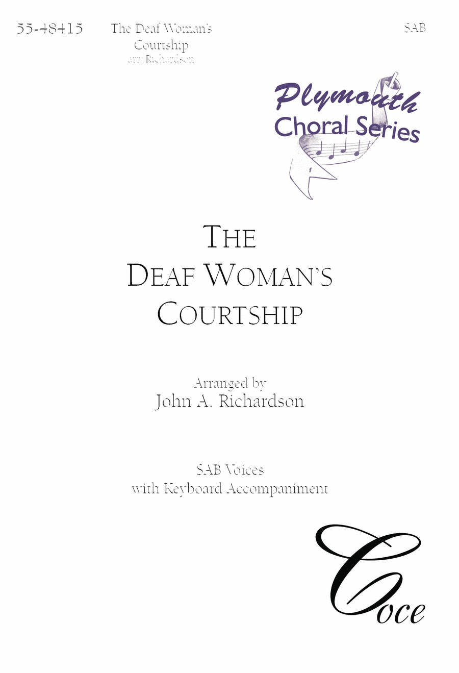 The Deaf Woman's Courtship 3-Part scores gallery preview page 1