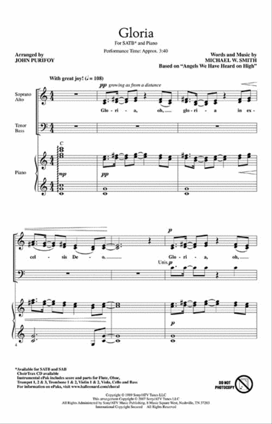 Gloria Choir scores gallery preview page 2