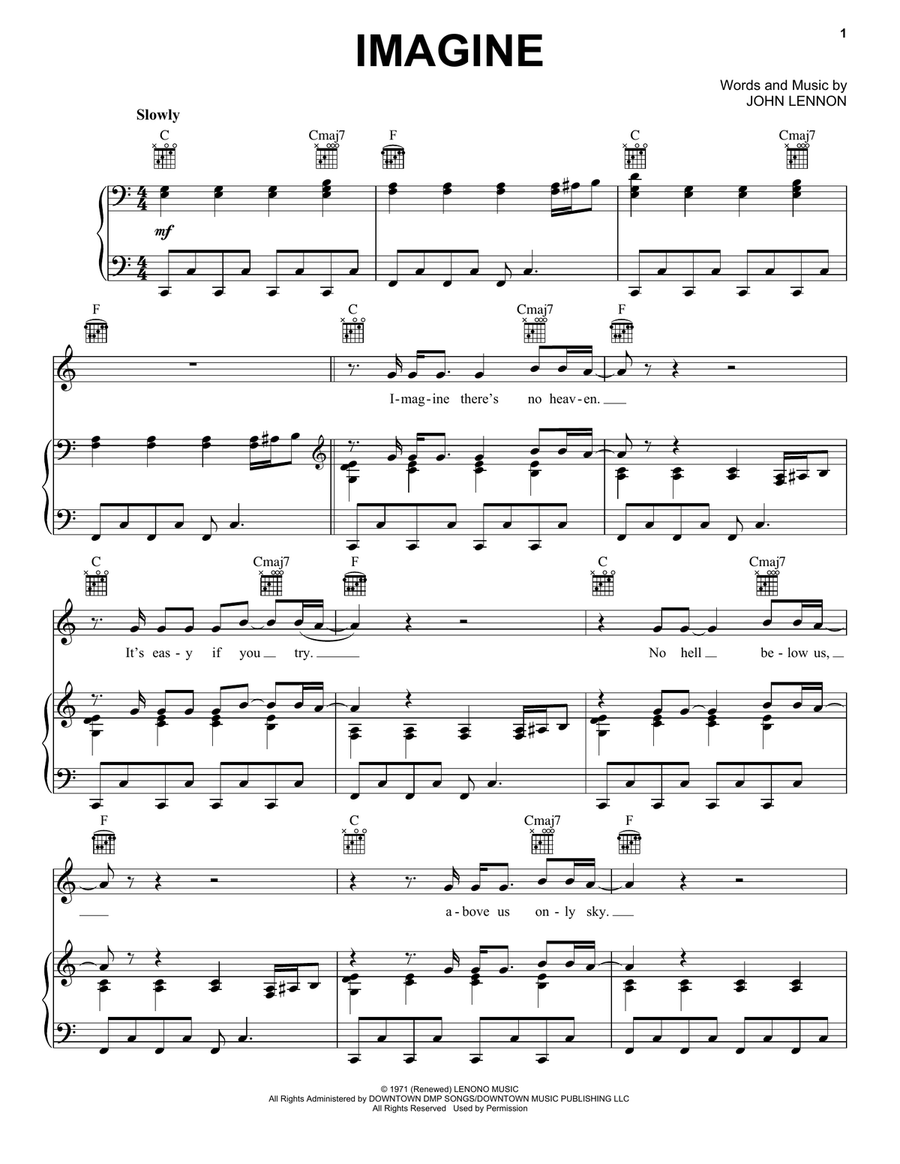 Imagine Acoustic Guitar scores gallery preview page 1