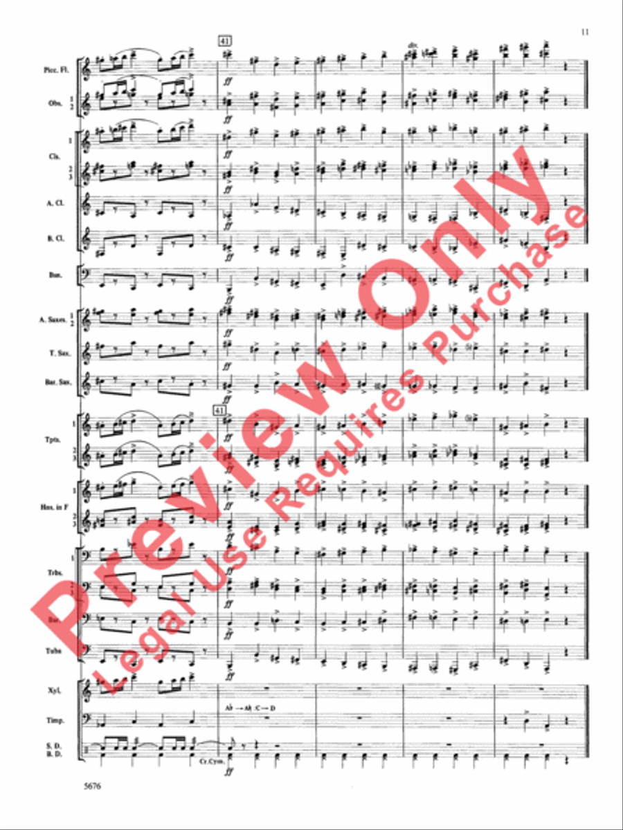March from the Opera Love for 3 Oranges Concert Band scores gallery preview page 12