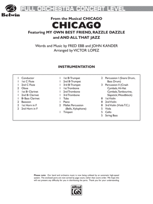 Book cover for Chicago (from the musical Chicago): Score