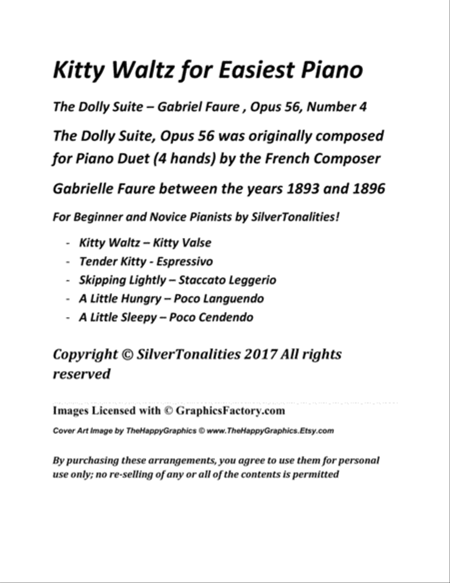 Kitty Waltz for Easiest Piano Easy Piano scores gallery preview page 2