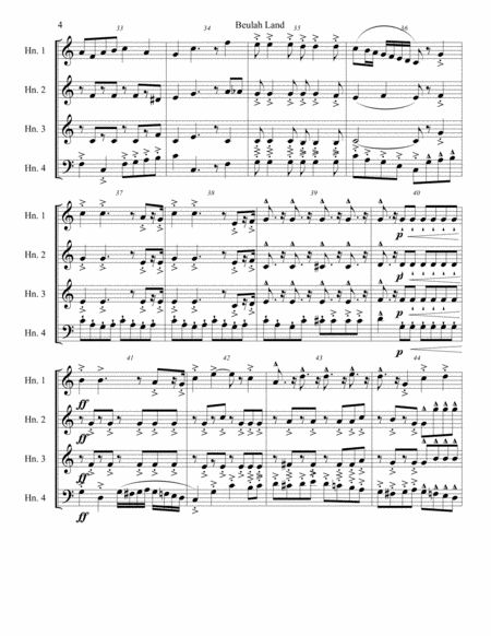 Beulah Land (Horn Quartet #38) image number null