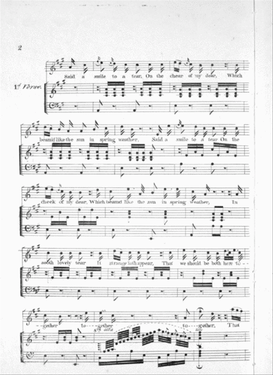 Said a Smile to a Tear. The Much Admired Piano Forte Song Voice scores gallery preview page 2