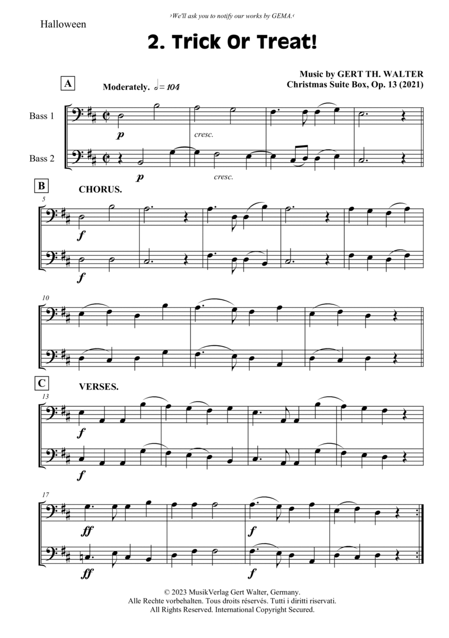 Trick Or Treat! Trick Or Treat! Double Bass scores gallery preview page 1