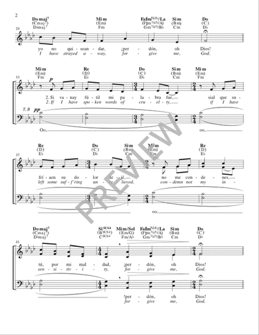 Si fui motivo de dolor / If I Have Been the Source of Pain - Guitar edition Guitar scores gallery preview page 2