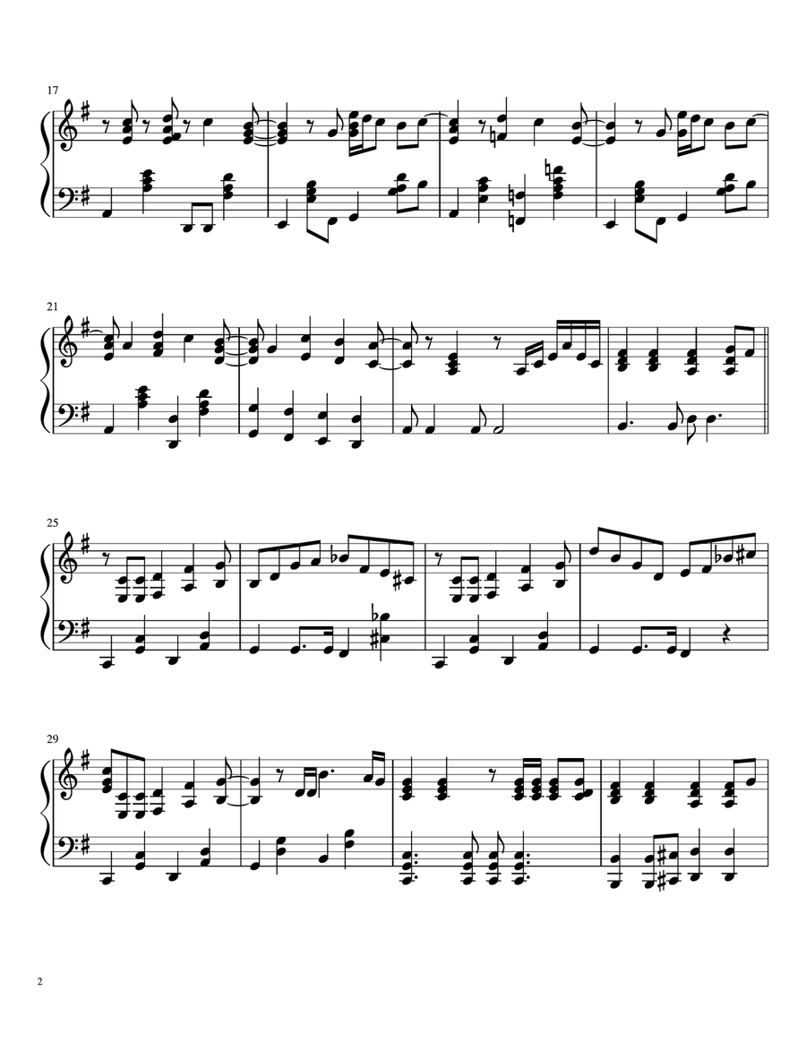 Karma Police Piano Solo scores gallery preview page 2