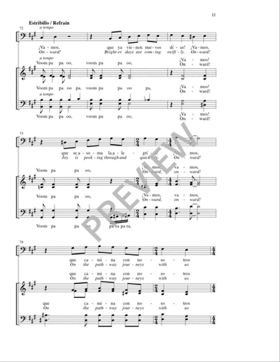 ¡Vamos! / Onward! ¡Vamos! / Onward! 4-Part scores gallery preview page 11