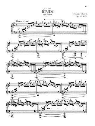 Book cover for Etude in C Major, Op. 10, No. 1
