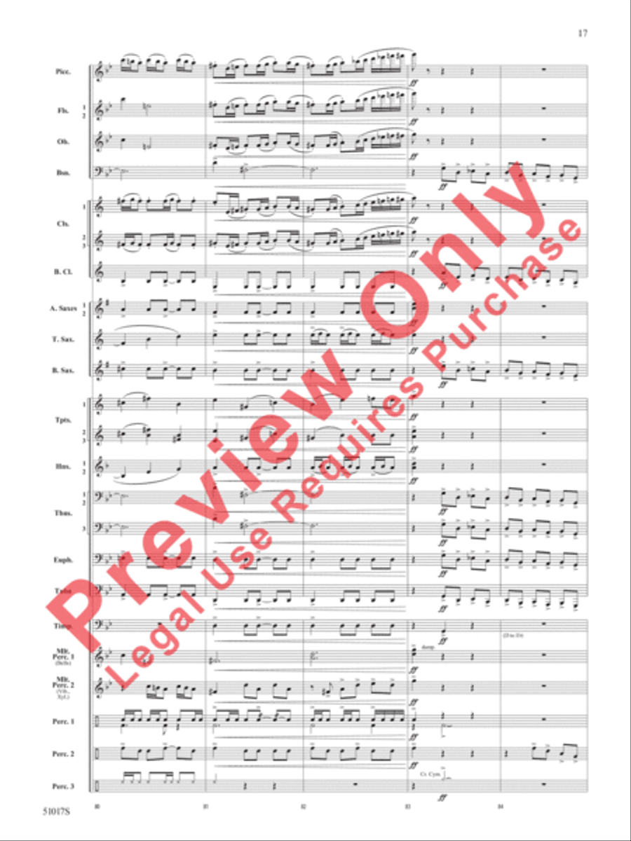Lucid Dreams Concert Band scores gallery preview page 18