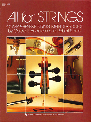 Book cover for All For Strings Book 3 - String Bass