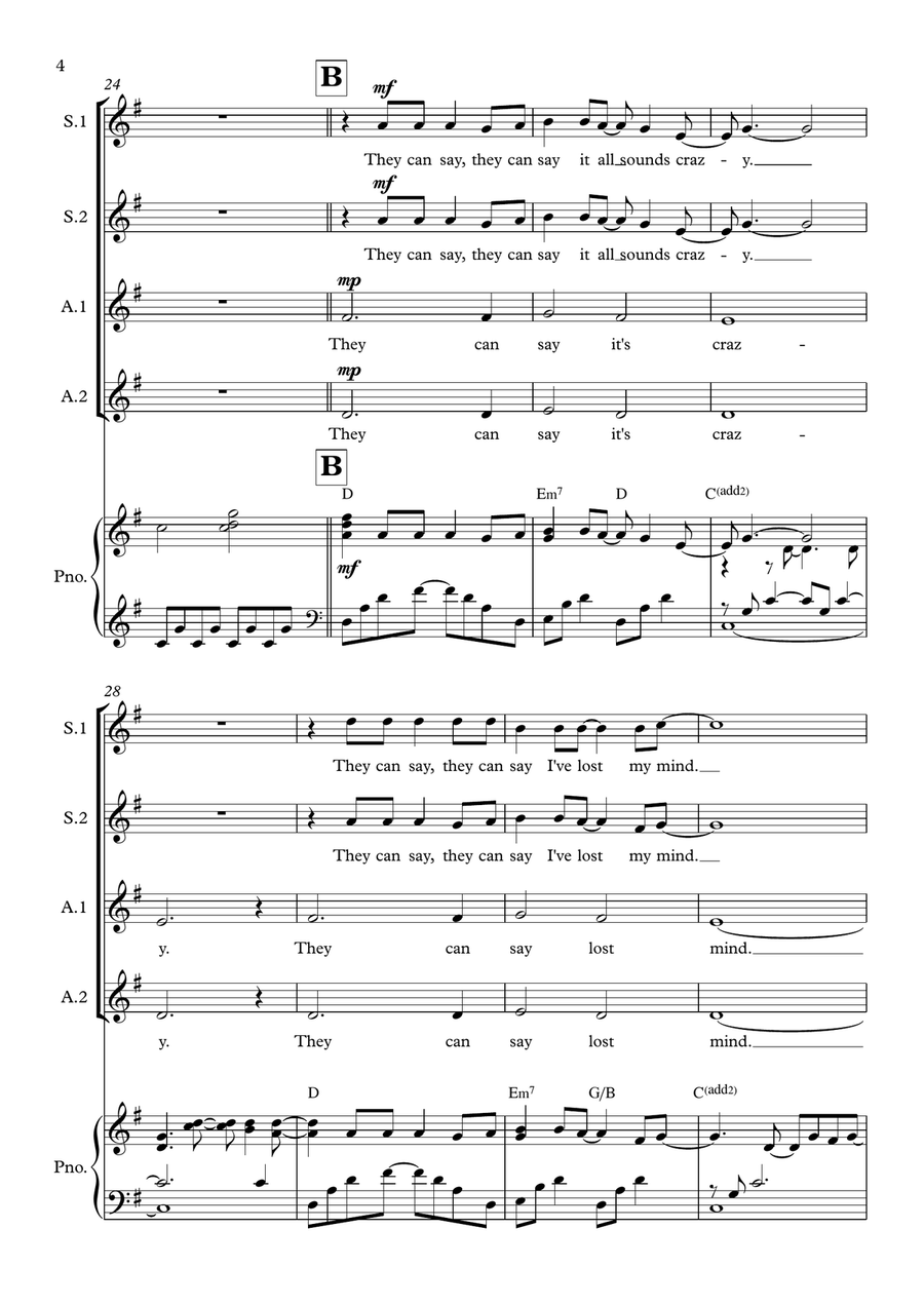 A Million Dreams SSA scores gallery preview page 4