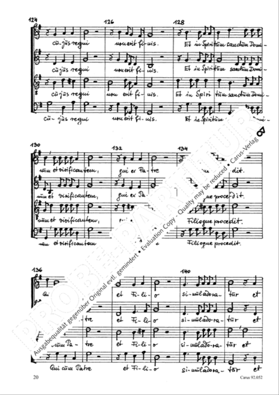 Missa canonica 4-Part scores gallery preview page 21