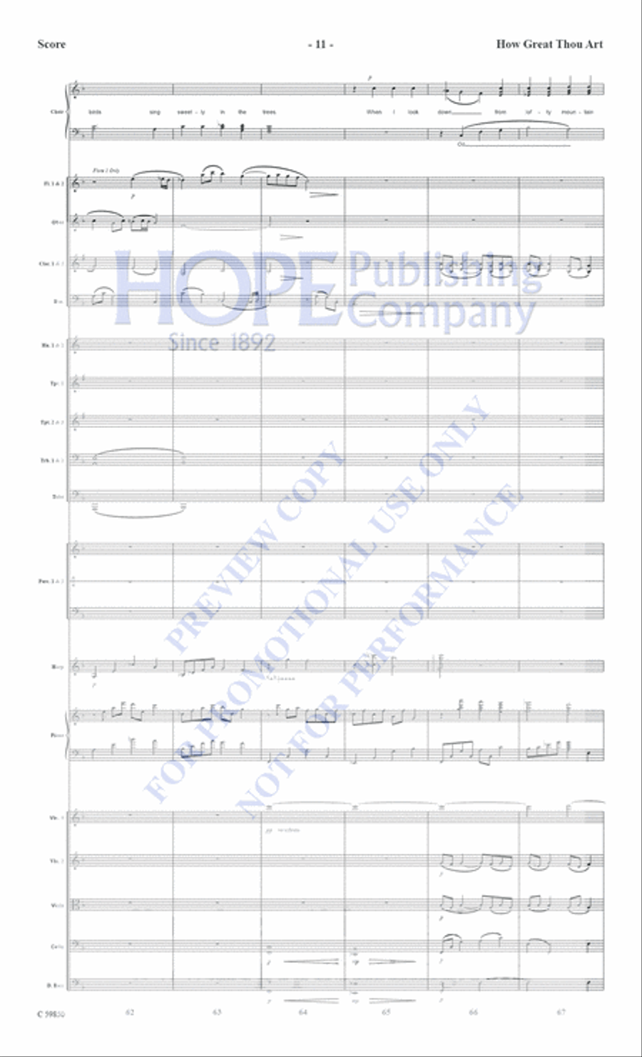 How Great Thou Art Choir scores gallery preview page 12