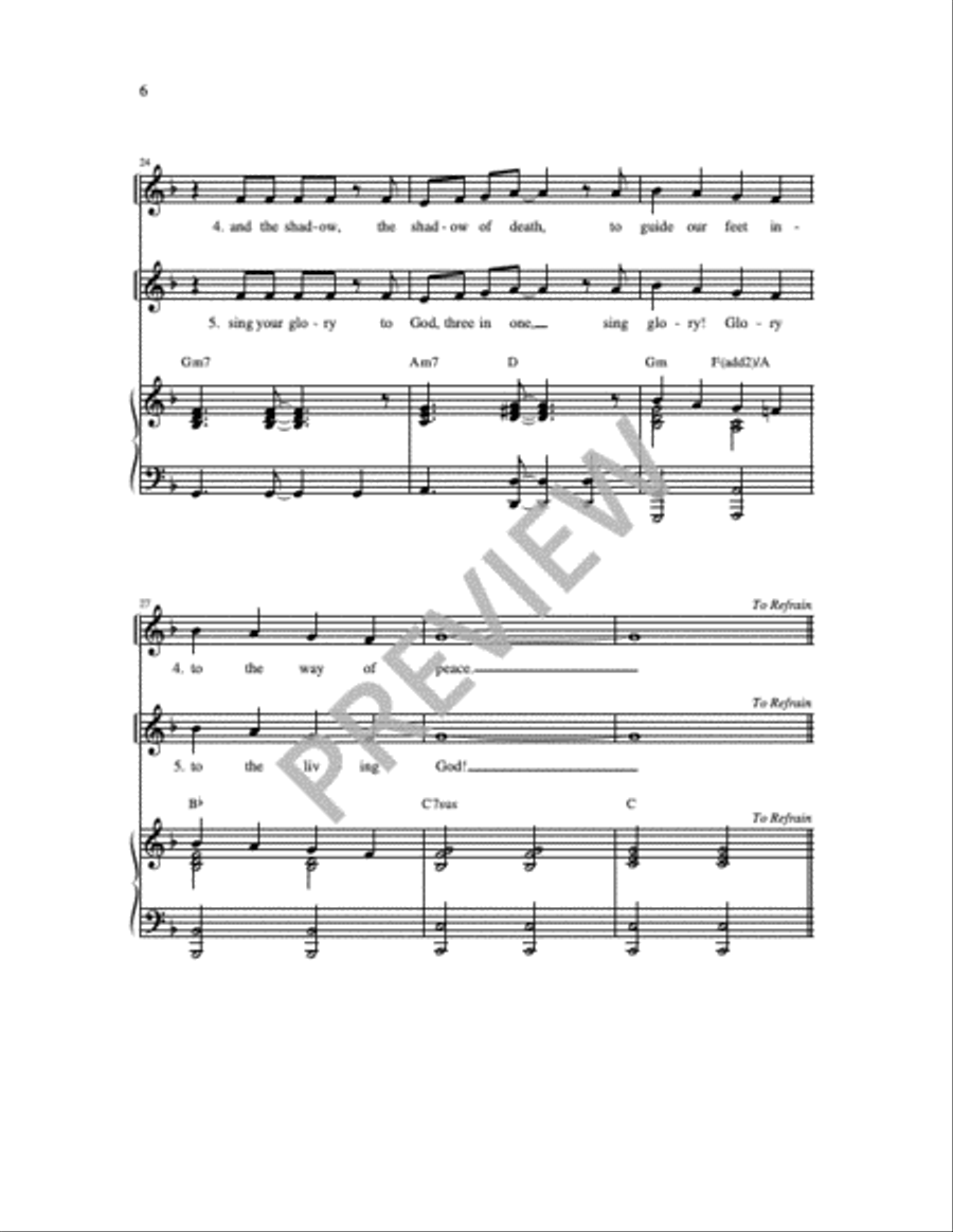 Three Canticles in Gospel Style 4-Part scores gallery preview page 17